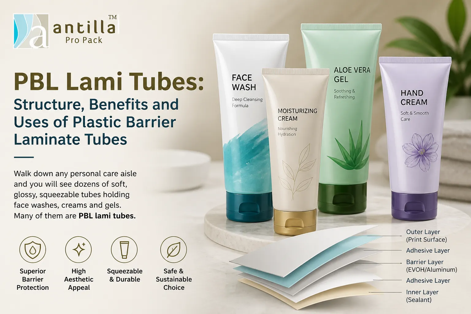PBL Lami Tubes: Structure, Benefits and Uses of Plastic Barrier Laminate Tubes
